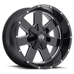 Vision Off-Road 411 20X9 -12 Gloss Black Milled Spoke