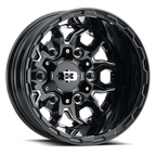 Vision 410 16X6 -130 Gloss Black Milled Spoke