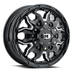 Vision 410 16X6 +84 Gloss Black Milled Spoke