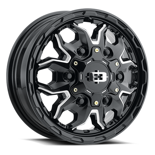 Vision 410 16X6 +84 Gloss Black Milled Spoke