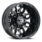 Vision 410 17X6.5 -143.35 Gloss Black Milled Spoke