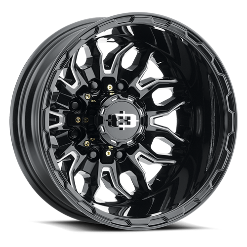 Vision 410 17X6.5 -143.35 Gloss Black Milled Spoke