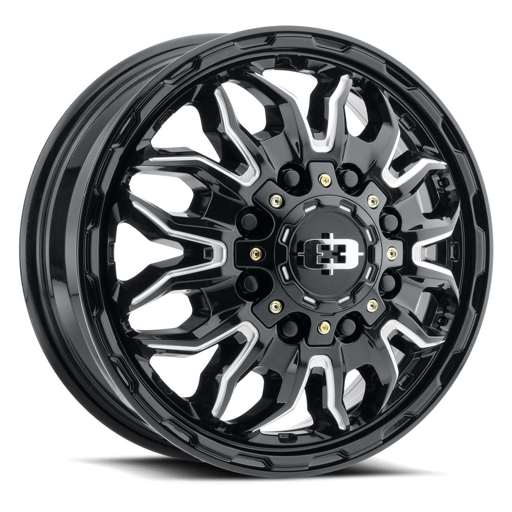 Vision 410 17X6.5 +121.35 Gloss Black Milled Spoke