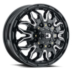Vision 410 17X6.5 +121.35 Gloss Black Milled Spoke