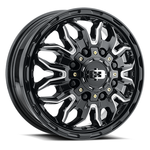 Vision 410 17X6.5 +121.35 Gloss Black Milled Spoke