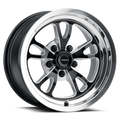 Vision American Muscle 149 15X4 -19 Gloss Black Milled Spoke Polished Lip