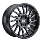 Vision 306 20X9 +12 Gloss Black Milled Spoke