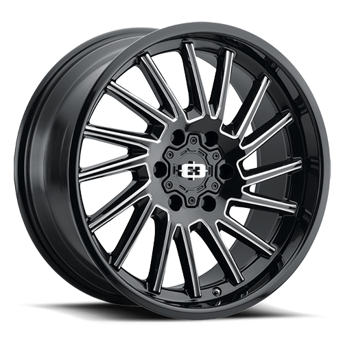 Vision 306 20X9 +12 Gloss Black Milled Spoke