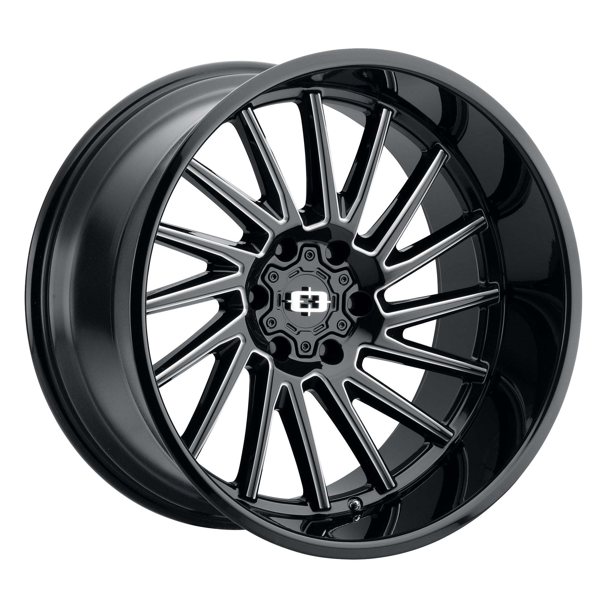 Vision 306 22X10 -19 Gloss Black Milled Spoke
