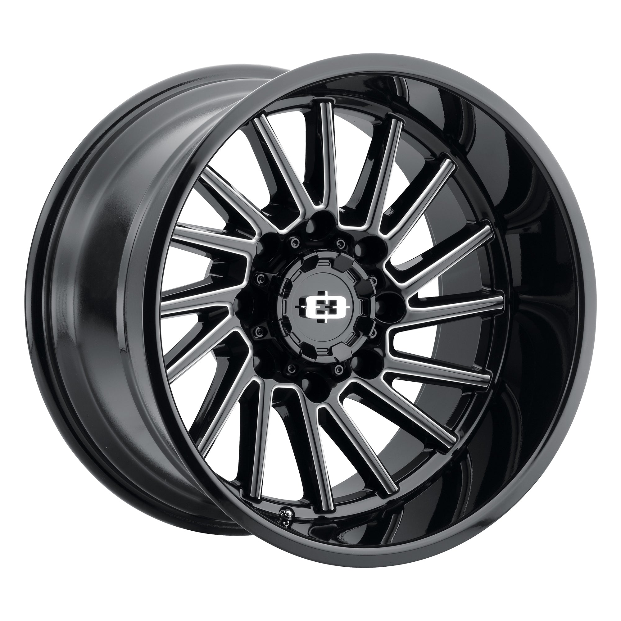 Vision 306 20X9 -12 Gloss Black Milled Spoke