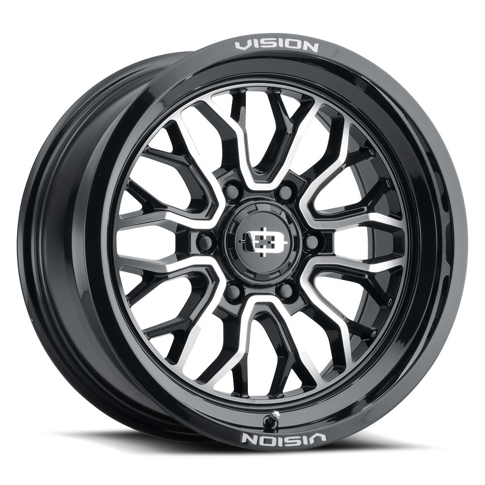 Vision Off-Road 402 18X9 +12 Gloss Black Machined Face