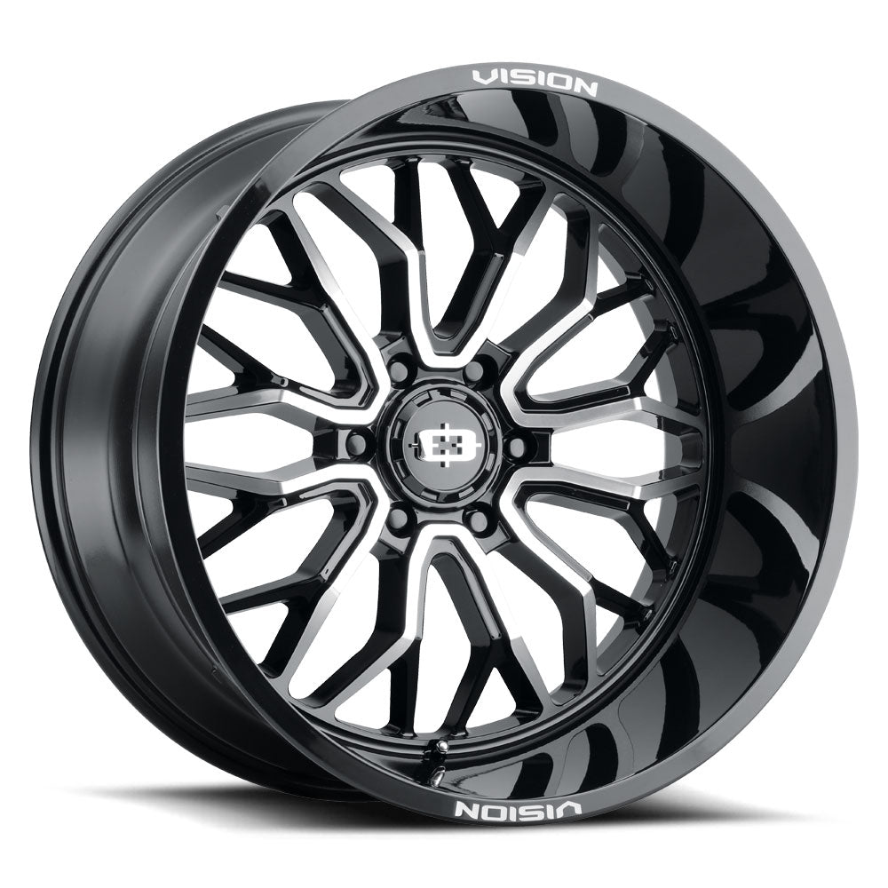 Vision Off-Road 402 20X12 -51 Gloss Black Machined Face