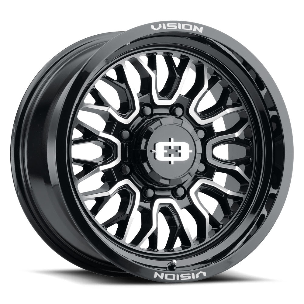 Vision Off-Road 402 18X9 -12 Gloss Black Machined Face