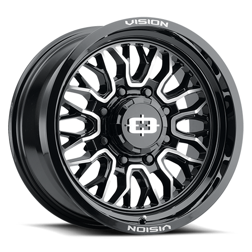 Vision Off-Road 402 18X9 -12 Gloss Black Machined Face