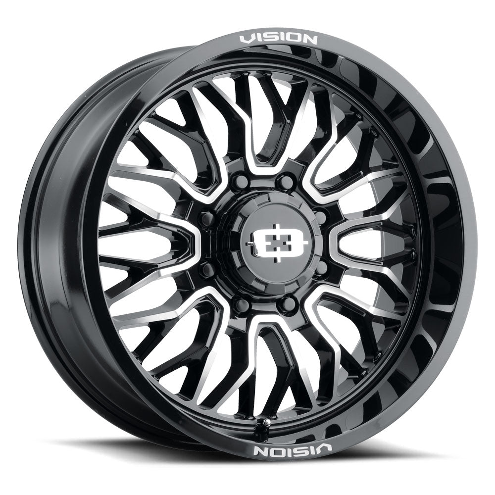 Vision Off-Road 402 20X9 +12 Gloss Black Machined Face
