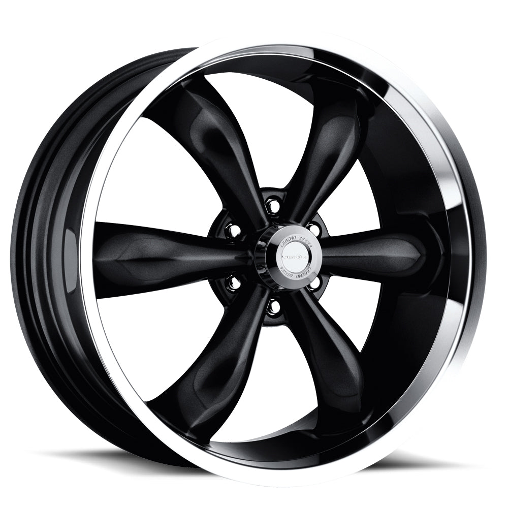Vision American Muscle Legend 5 20X9 +35 Gloss Black Machined Lip