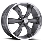 Vision American Muscle Legend 5 20X9 +20 Gunmetal Machined Lip