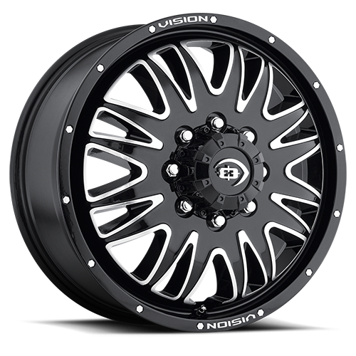 Vision HD 401 20X8.25 -166.1 Gloss Black Machined Face