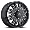 Vision HD 401 20X8.25 -166.1 Gloss Black Machined Face