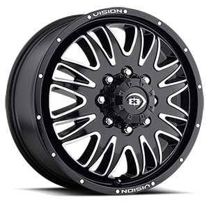 Vision HD 401 20X8.25 -166.1 Gloss Black Machined Face