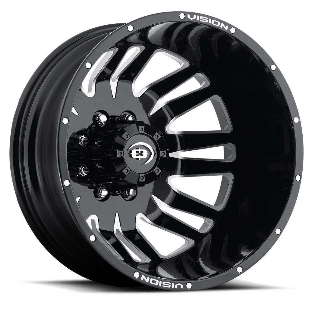 Vision HD 401 20X8.25 +105.5 Gloss Black Machined Face