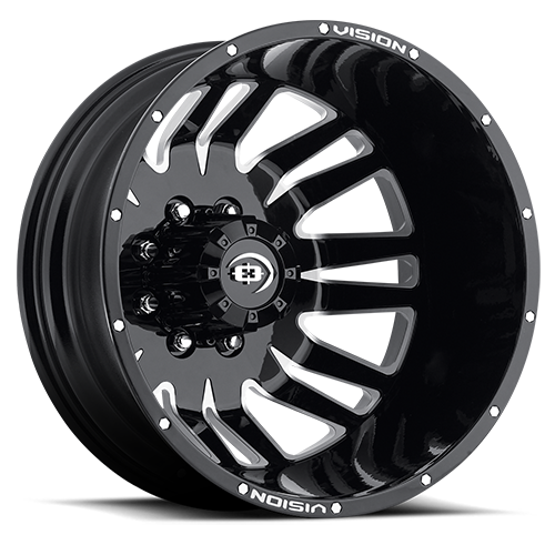 Vision HD 401 20X8.25 -166.1 Gloss Black Machined Face