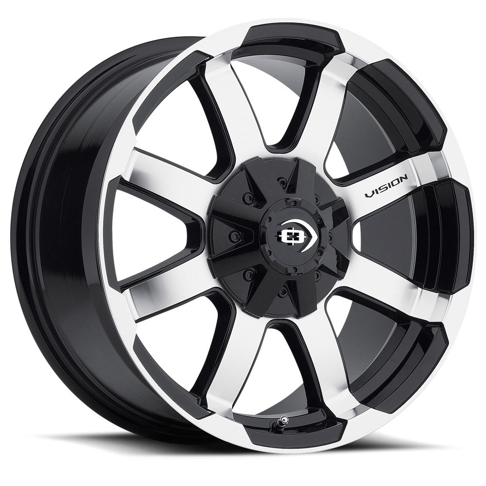 Vision Off-Road 413 18X8.5 +18 Gloss Black Machined Face