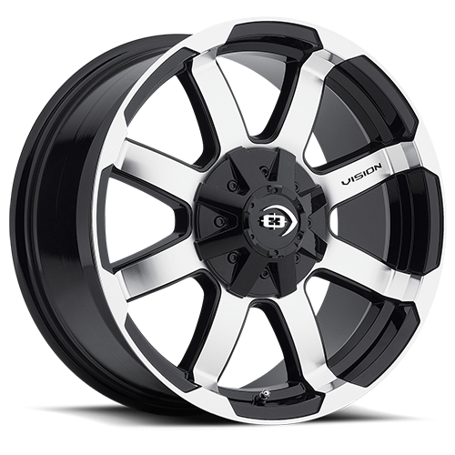 Vision Off-Road 413 18X8.5 +18 Gloss Black Machined Face