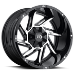 Vision Off-Road Prowler GBMF 17X9 +12 Gloss Black Machined Face