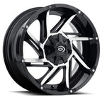 Vision Off-Road Prowler GBMF 17X9 -12 Gloss Black Machined Face