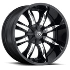 Vision Off-Road 423 17X9 +12 Gloss Black Machined Face