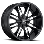 Vision Off-Road 423 18X9 -12 Gloss Black Machined Face