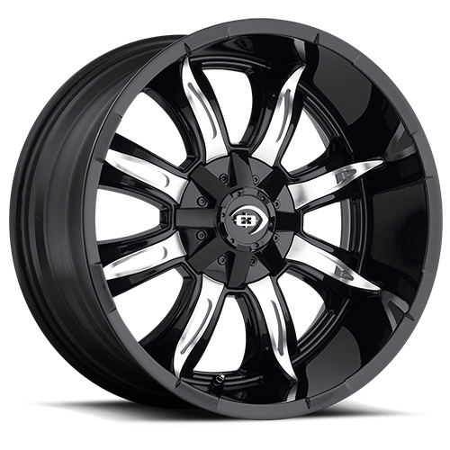 Vision Off-Road 423 17X9 +12 Gloss Black Machined Face