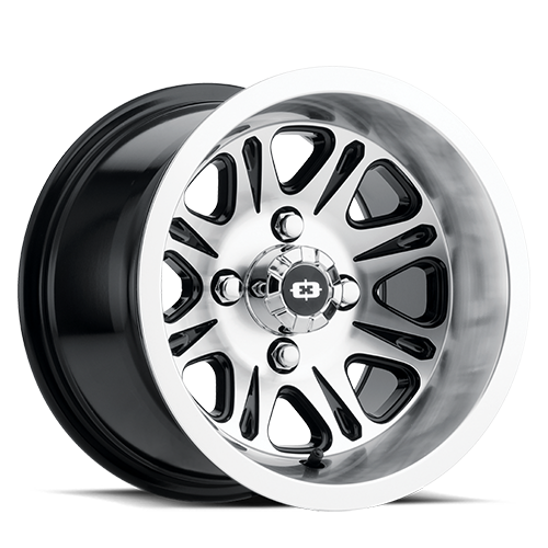 Vision ATV 547 12X8 -10.2 Gloss Black Mirror Machined Face