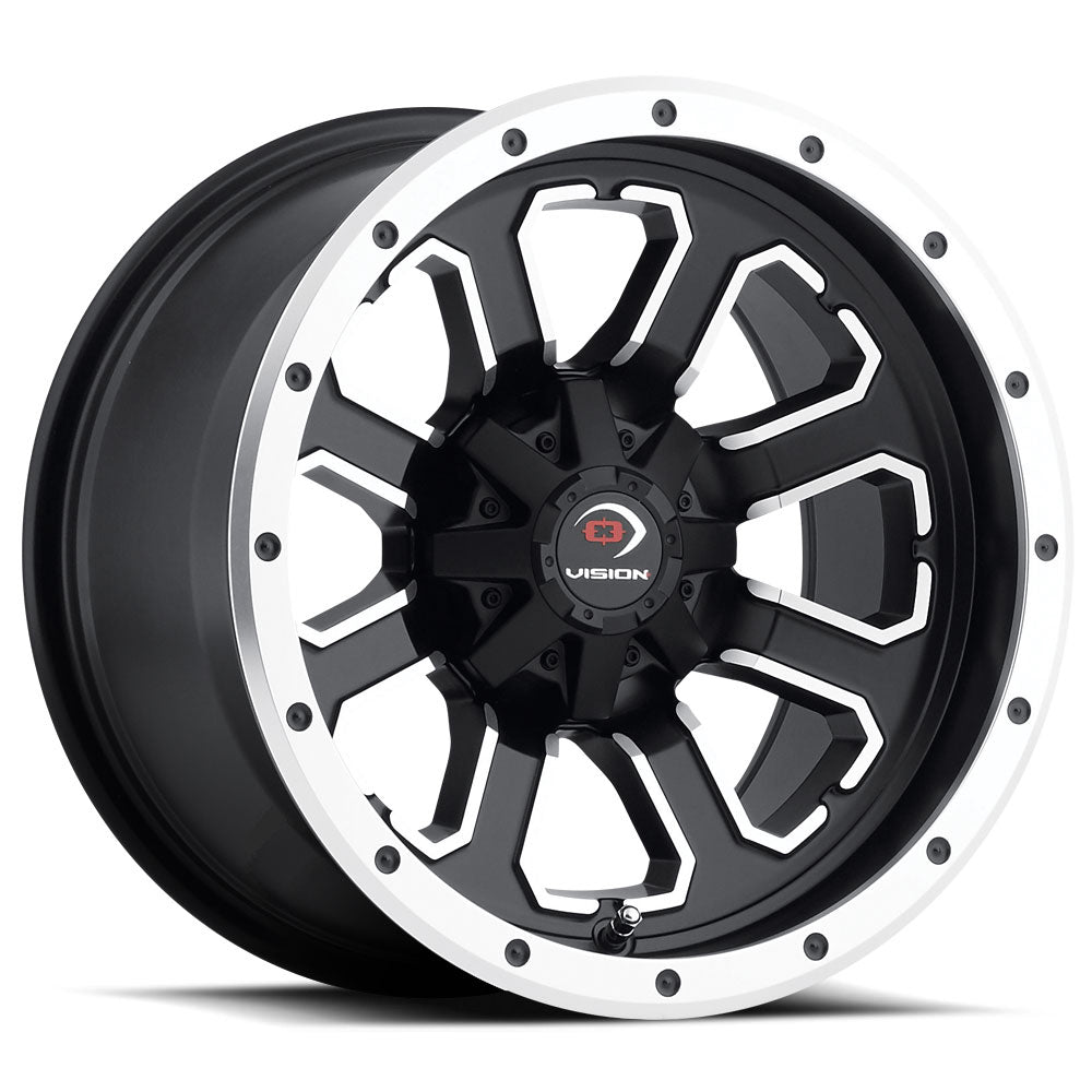 Vision ATV 548 12X7 +2.5 Matte Black Machined Face