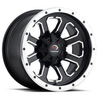 Vision ATV 548 14X7 +2.5 Matte Black Machined Face