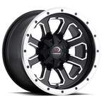 Vision ATV 548 12X7 +2.5 Matte Black Machined Face