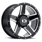 Vision HD 390 15X6 +0 Gloss Black Milled Spoke