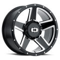Vision HD 390 18X9 +18 Gloss Black Milled Spoke