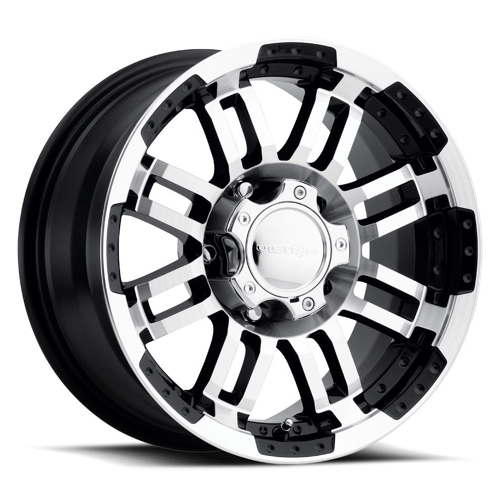 Vision Off-Road Warrior 6 17X8.5 +18 Gloss Black Machined Face