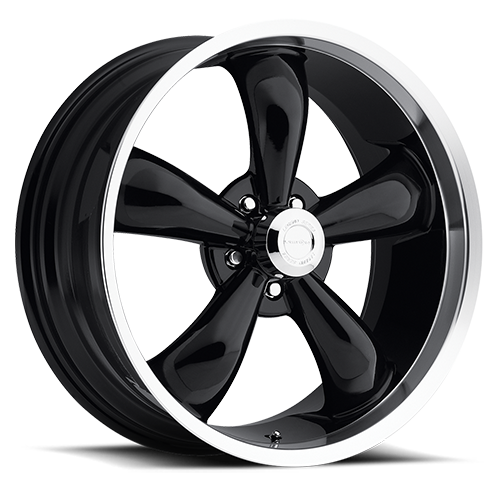 Vision American Muscle Legend 5 17X7 +6 Gloss Black Machined Lip