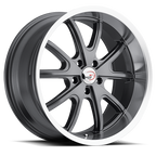 Vision American Muscle 143 18X9.5 +12 Gunmetal Machined Lip