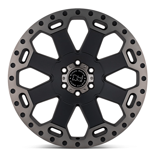 Black Rhino Hard Alloys Warlord 17X8 +35 Matte Black W/ Mach Dark Tint