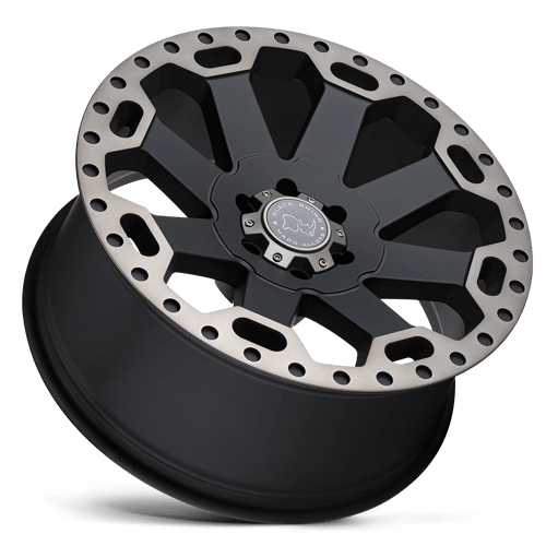 Black Rhino Hard Alloys Warlord 17X9 -12 Matte Black W/ Mach Dark Tint