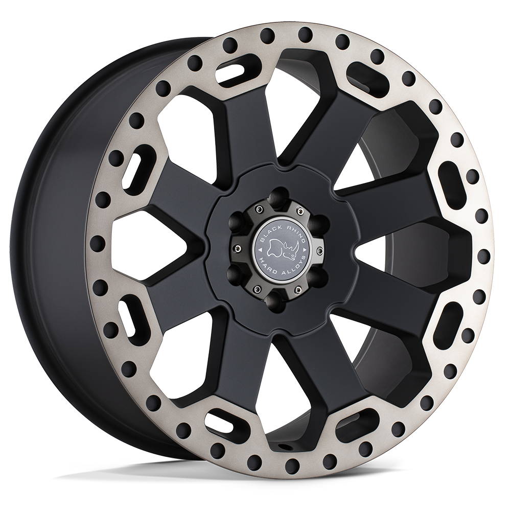 Black Rhino Hard Alloys Warlord 18X8 +35 Matte Black W/ Mach Dark Tint