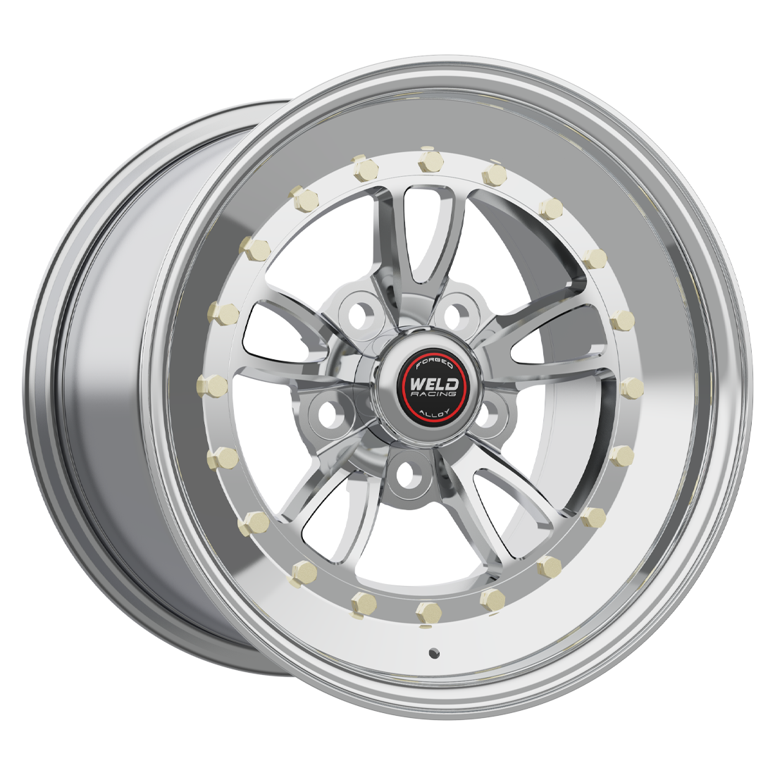 WELD Racing Full Throttle 15X8 +25 Polished Center - Polished Shell