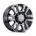 Performance Replicas Pr207 20X8.5 +47 Gloss Black W/ Machined Face