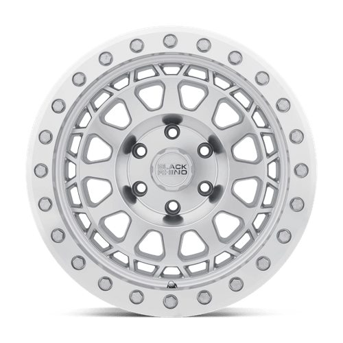Black Rhino Hard Alloys Primm 17X9 -18 Silver W/ Mirror Face Mach Rg