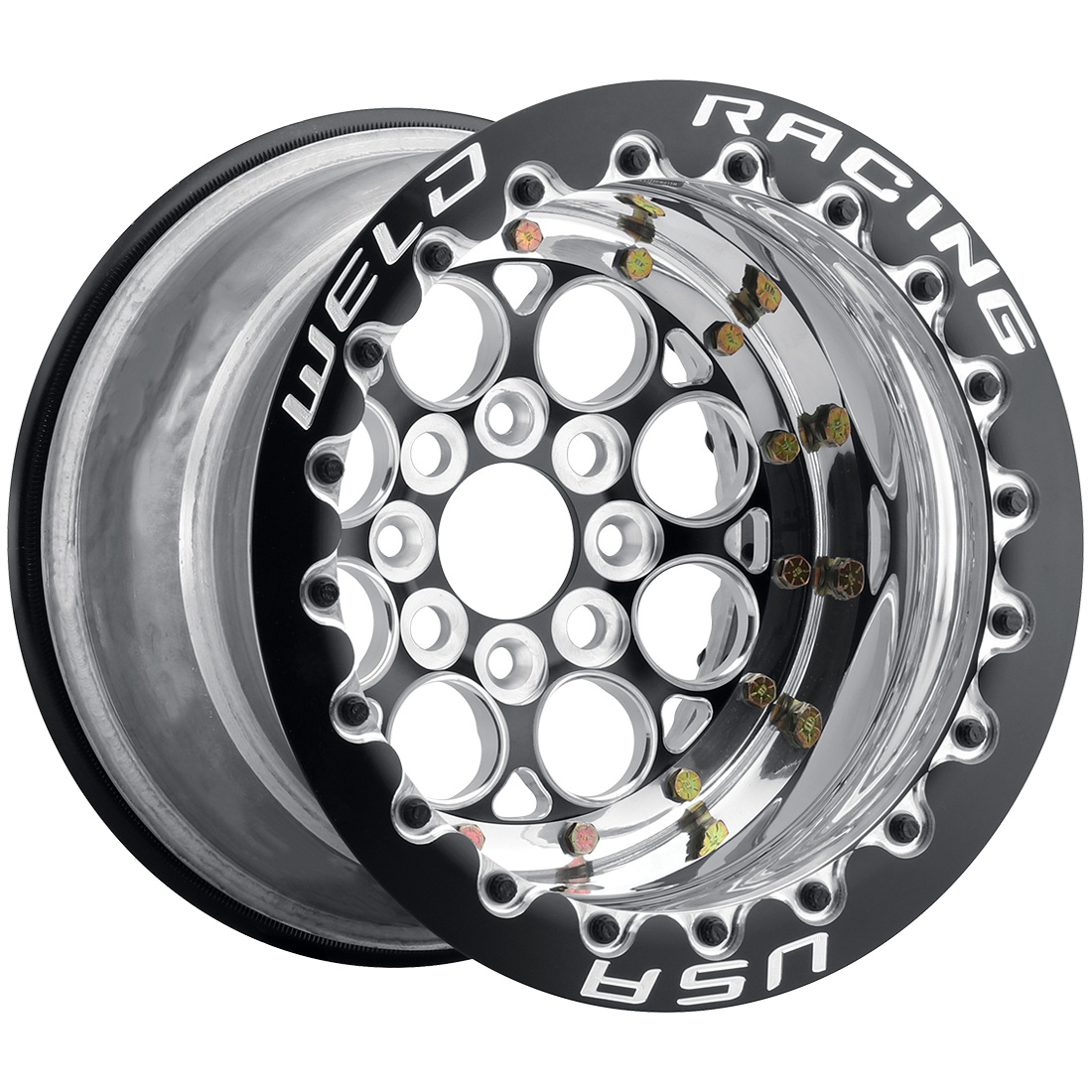 WELD Racing Magnum Import 15X7 + Black Center - Polished Shell