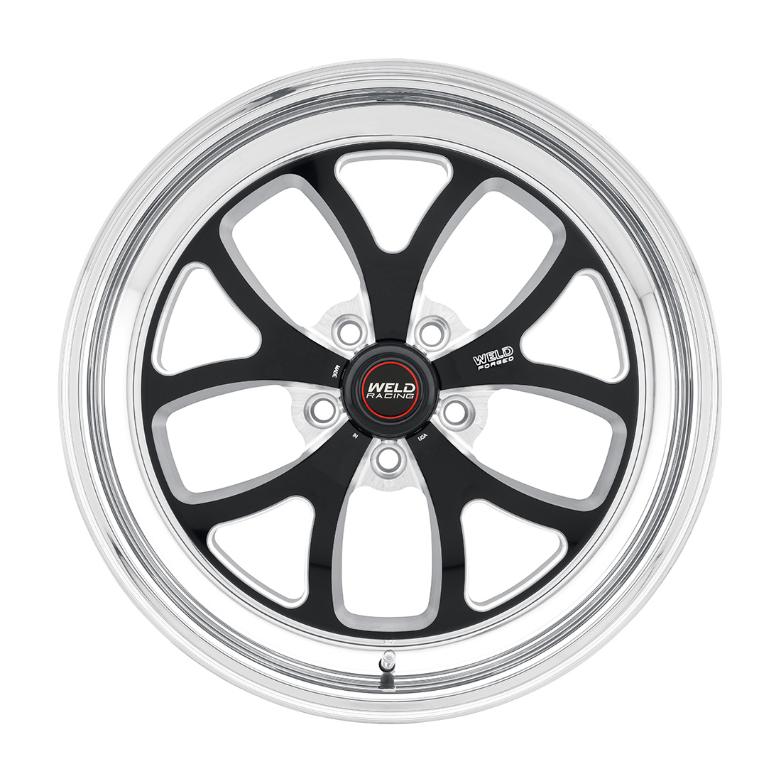 WELD Racing S76 18X5 -23 Black Center - Polished Shell